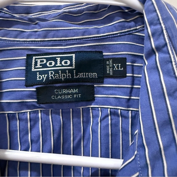 Ralph Lauren Polo Blue and White Striped Shirt - Picture 2 of 7